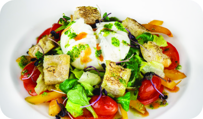 Salát Panzanella s burratou
